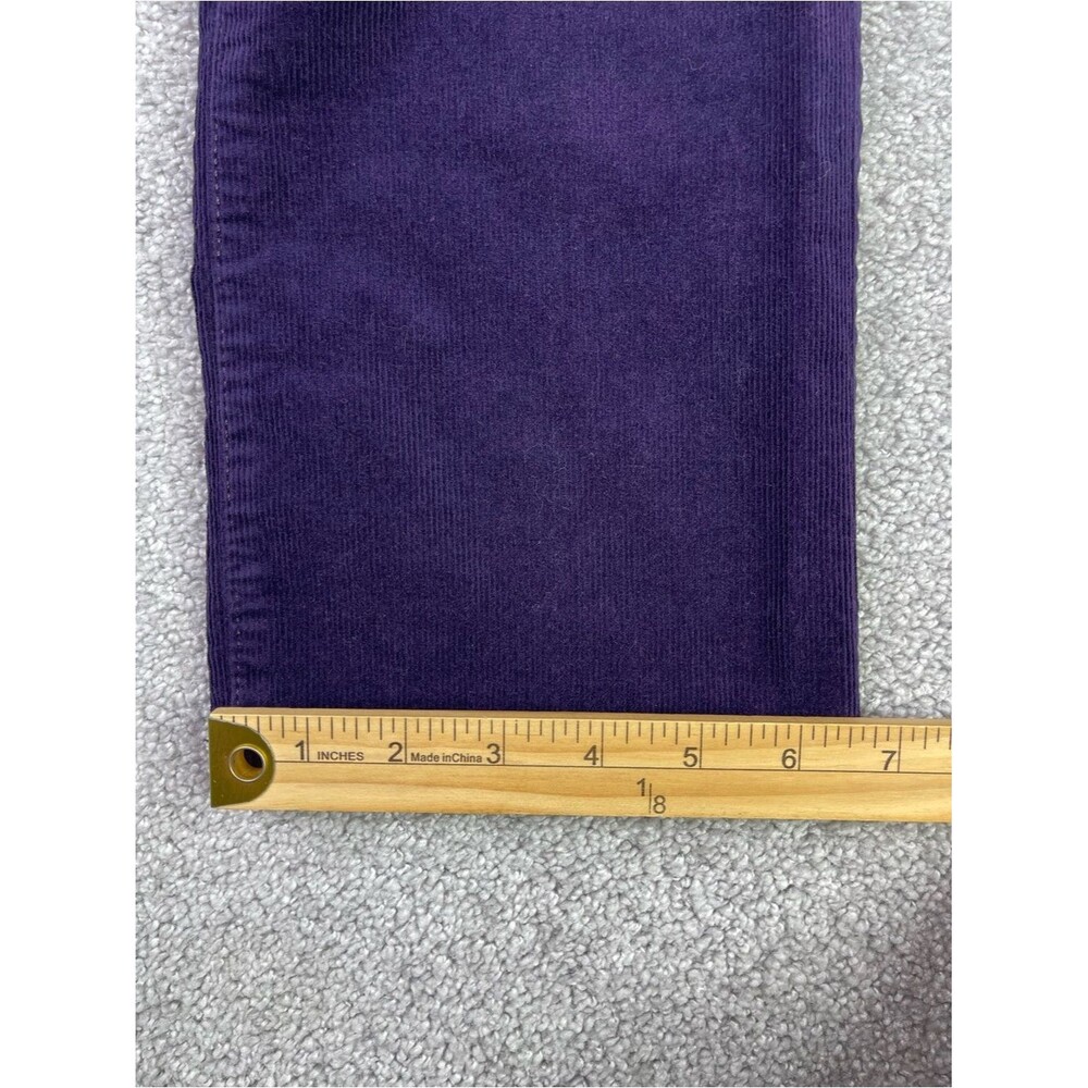 Talbots Heritage Corduroy Pants Women’s 2 Purple Straight Leg Mid-Rise Stretch - Picture 11 of 12